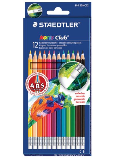 STAEDTLER FARBSTIFTE 12 NORIS CLUB COLOURED PENCILS
